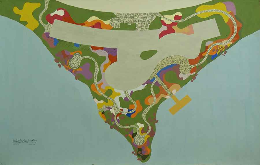 罗伯特·布雷·马克斯（Roberto Burle Marx）design for the garden of the Grand Hotel, Pampulha