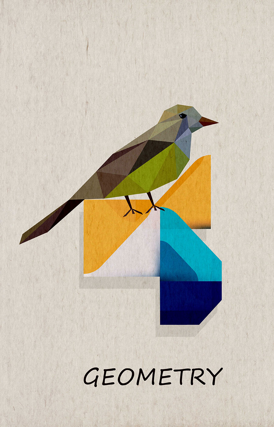 现代几何小鸟装饰画系列素材下载 A