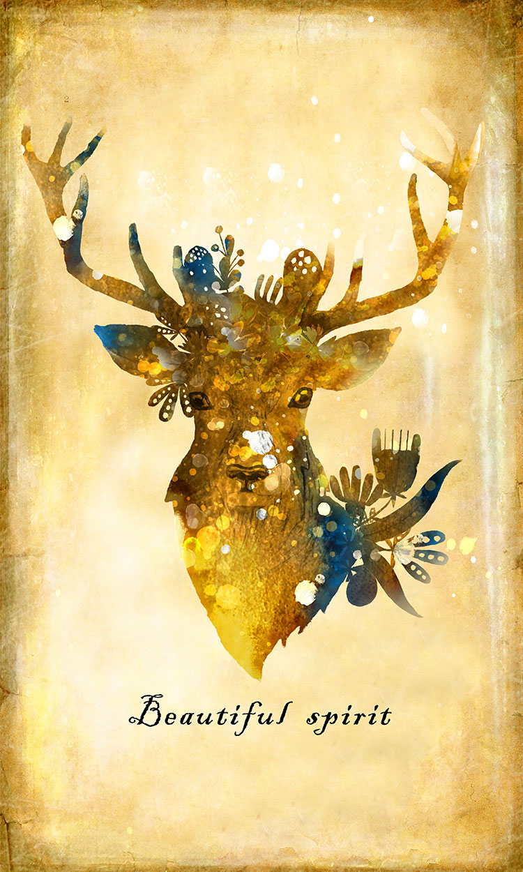 欧式动物装饰画素材: 北欧麋鹿装饰画素材下载 A