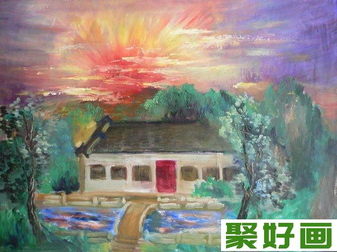 少年儿童水粉画:儿童风景水粉画欣赏4