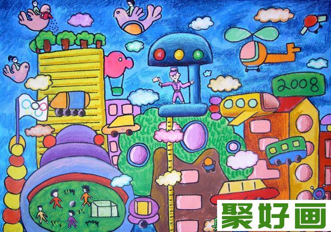 幼儿科幻画获奖优秀作品图片欣赏（2）