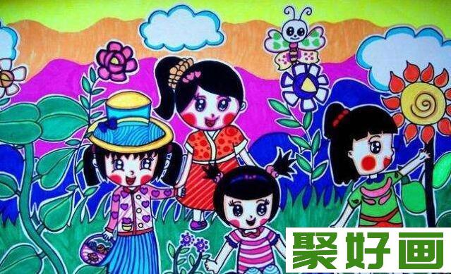 幼儿春天水彩画