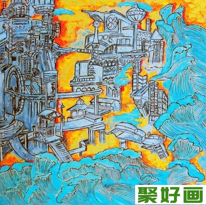 能源环保类科幻画《海洋资源转换器》一等奖获奖作品