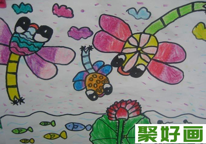 幼儿动物油画棒绘画作品12