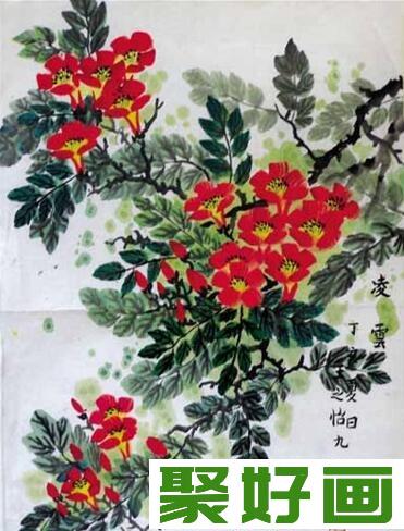 儿童花卉画