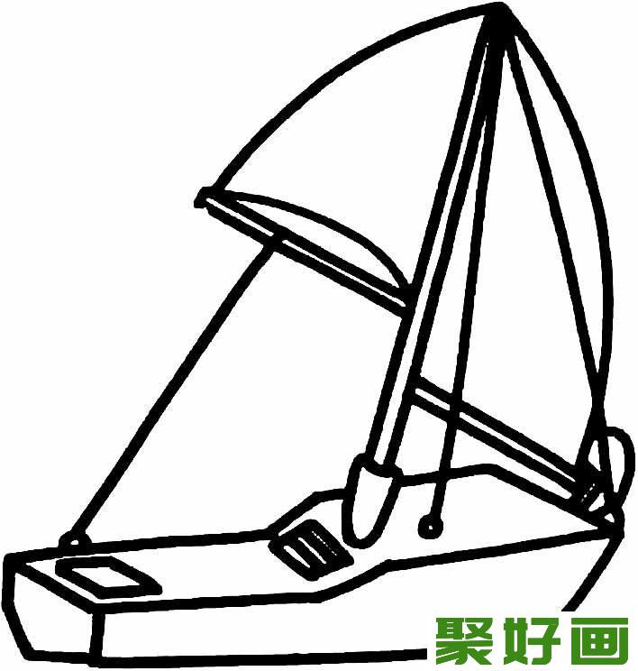 帆船简笔画图片04