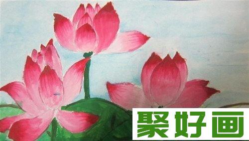 儿童水彩画：美丽的花朵水彩画欣赏