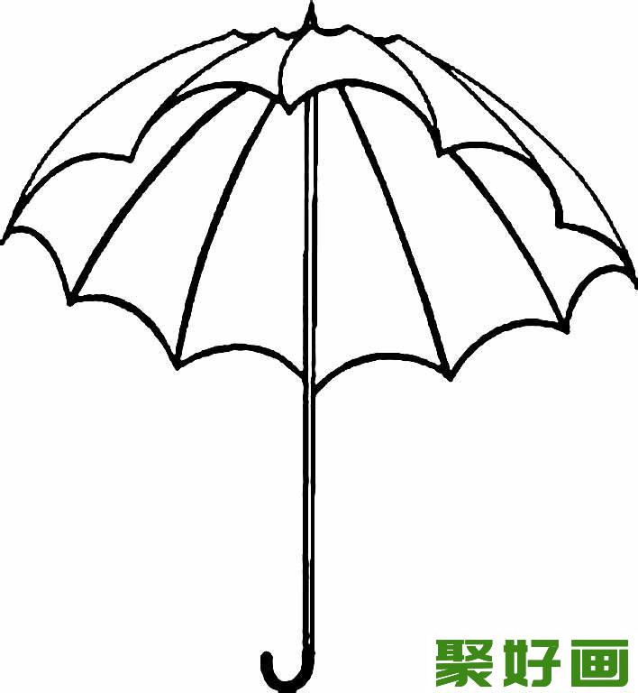 雨伞简笔画图片大全