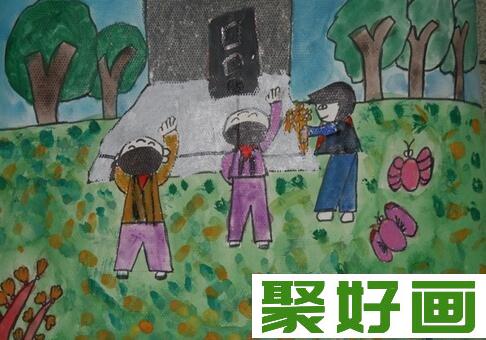 清明节儿童画作品欣赏