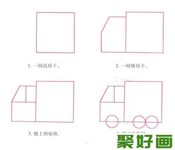 宝宝学画大货车:儿童画简笔画货车教程