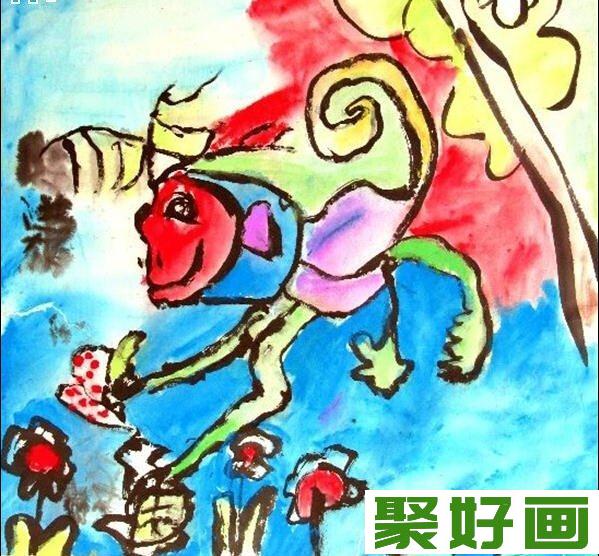 齐天大圣儿童画作品