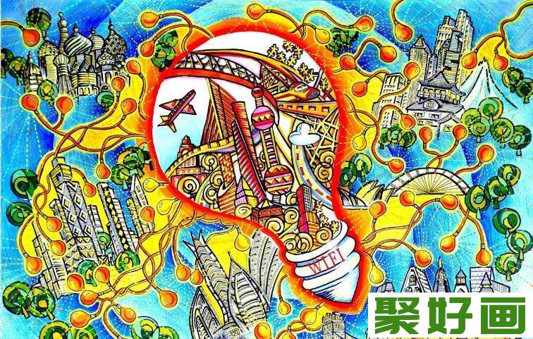 儿童科幻画：有趣的发明科幻画作品欣赏