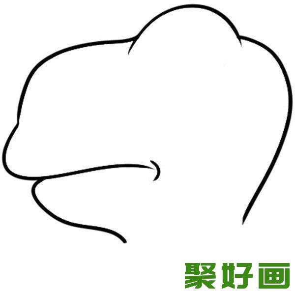 简笔画   恐龙头