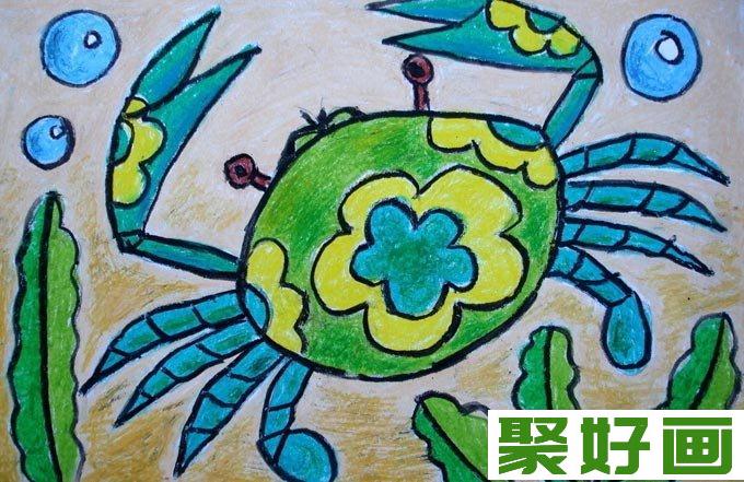 幼儿动物油画棒绘画作品03