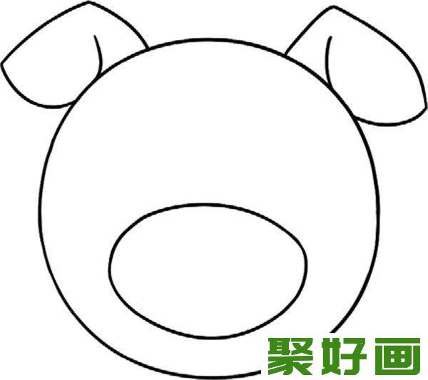 简笔画 小猪  鼻子