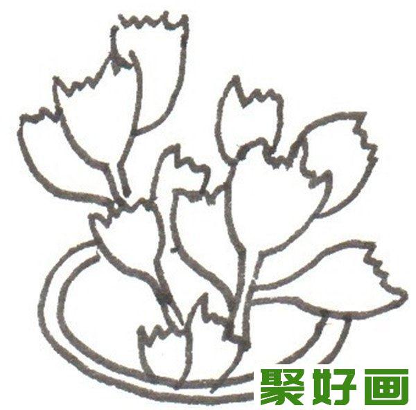 卡通画  花盆