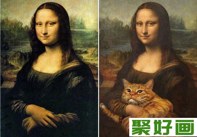 名画恶搞:用猫咪来恶搞的世界名画趣图（1）