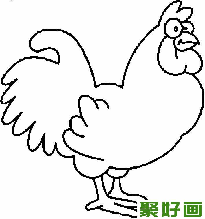 儿童画大公鸡图片10