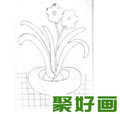 儿童学画画：水仙花绘画步骤教程