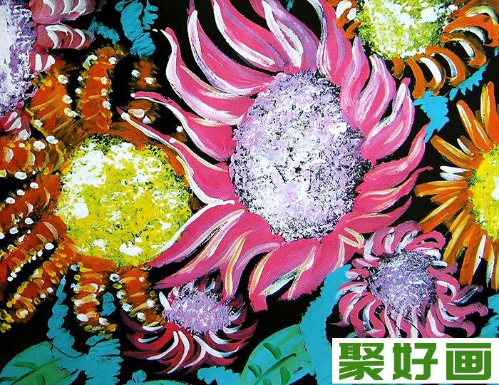 儿童水粉画：美丽的花草儿童水粉画欣赏