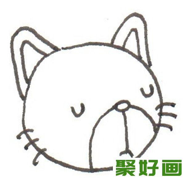 卡通画   花猫耳朵和胡须