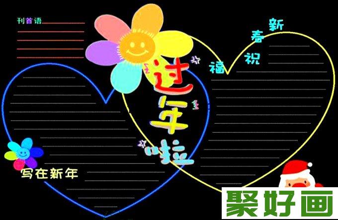 春节黑板报，迎新春庆新年黑板报高清大图06