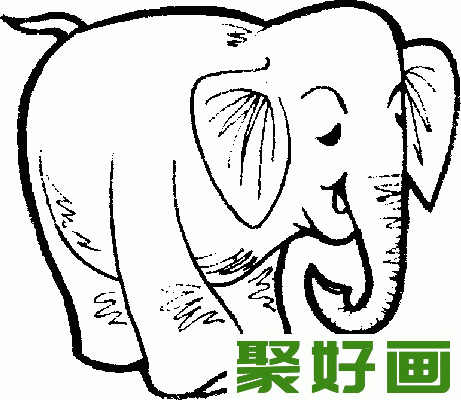 简笔画大象