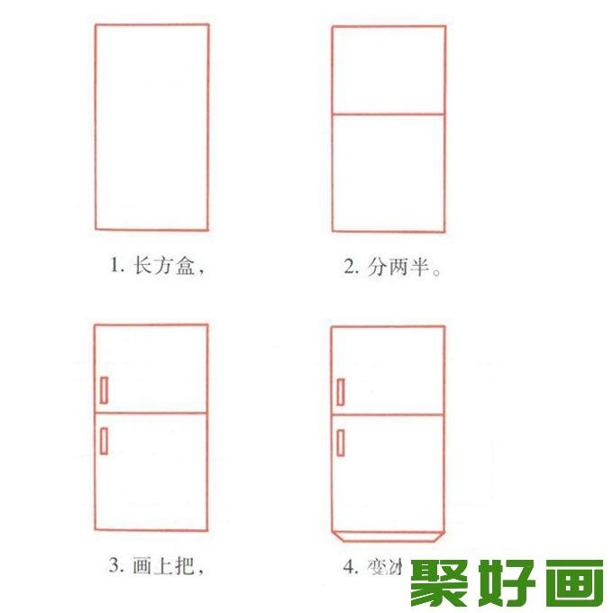 电冰箱的画法:简单易学的儿童画图文教程44个