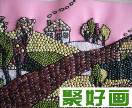 儿童画：豆贴画欣赏