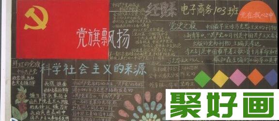 小学生黑板板：七一建党节黑板报