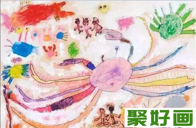 儿童画：螃蟹图