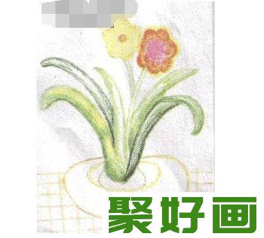 儿童学画画：水仙花绘画步骤教程