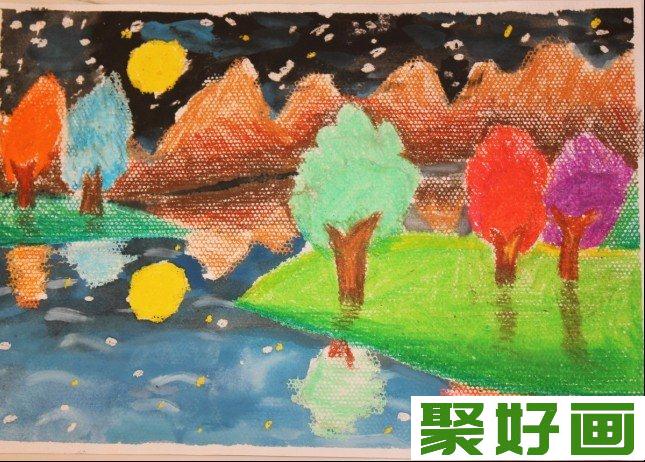 儿童水粉画：我的家园水粉画作品欣赏