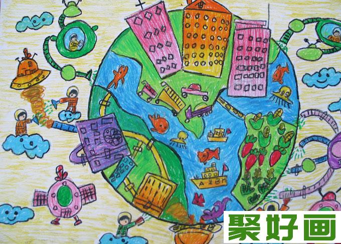 幼儿科幻画获奖优秀作品图片欣赏（1）