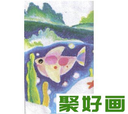 儿童画画教程：油画棒深海里的鱼