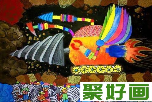 优秀的儿童科幻画作品1