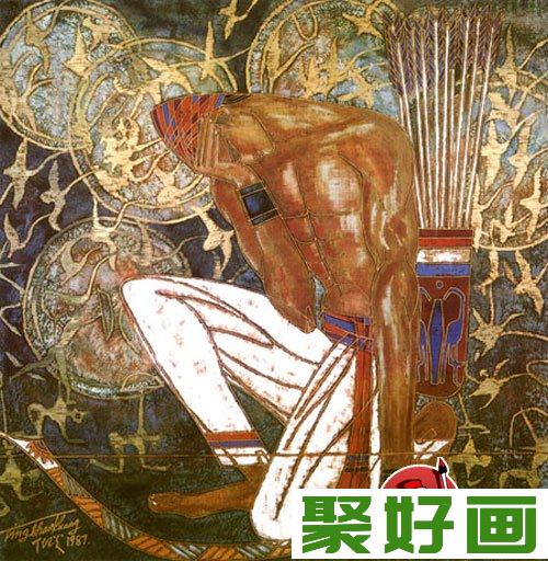 丁绍光人物美术装饰画作品欣赏