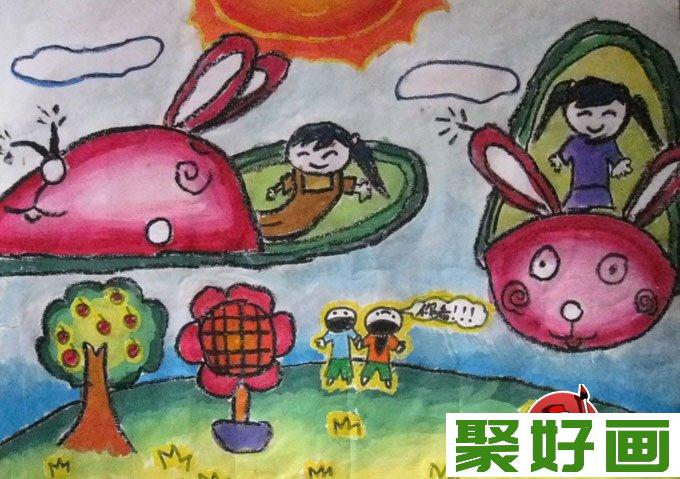 科幻画图片大全-优秀儿童科幻画作品图片欣赏