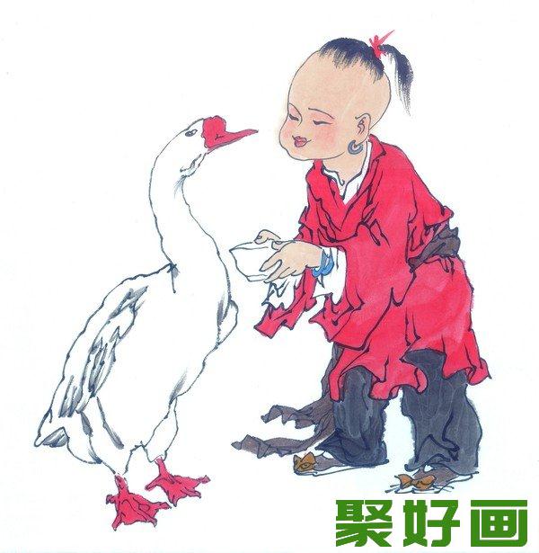 白鹅的绘画步骤