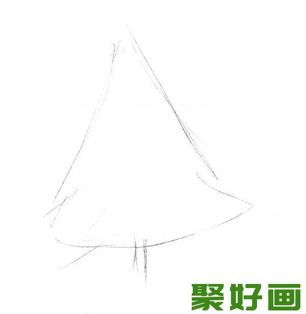 素描雪松轮廓