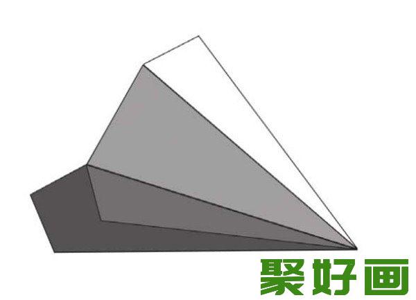 素描平躺六棱锥表面