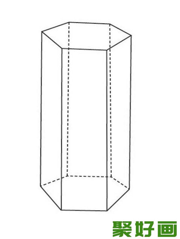 素描六棱柱结构