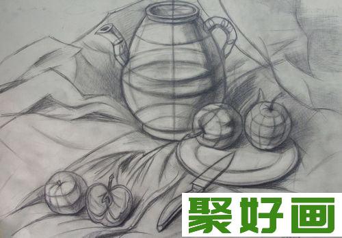 素描的线条练习：静物素描线条构成