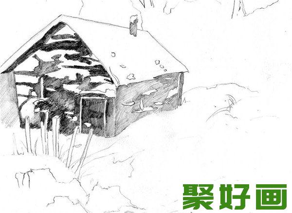 素描 后院小屋结构