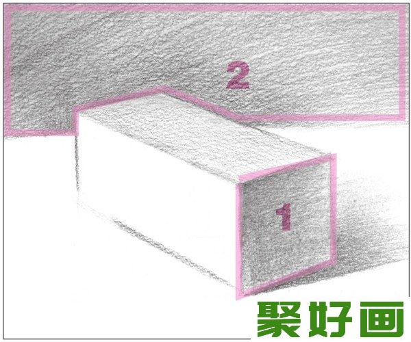 素描长方体整体画面