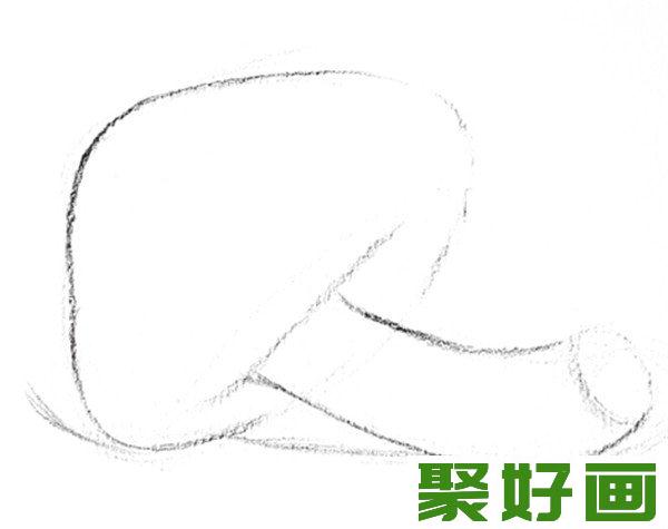 素描雨伞菇轮廓