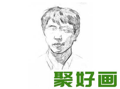 素描戴眼镜的男人2