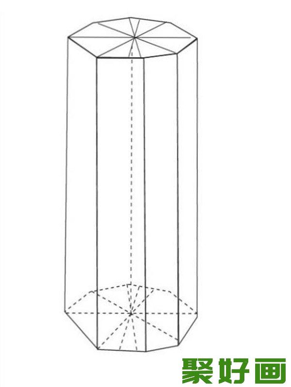 素描八棱柱绘画角度