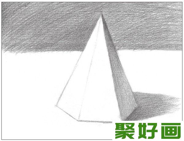 素描六棱锥背影深化