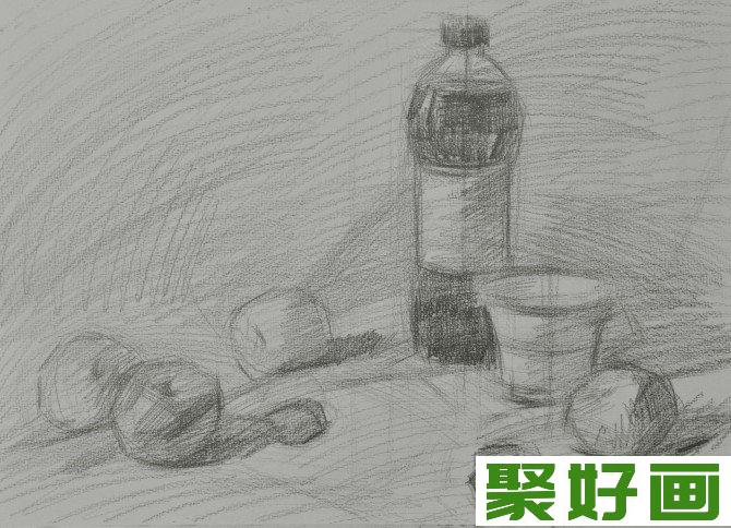 静物素描步骤讲解